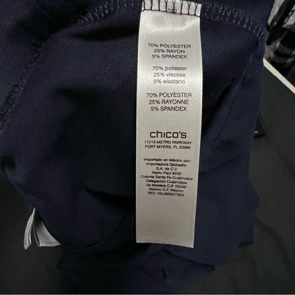 Weekends by Chico’s Blue Knit Pull-on Pants - Picture 5 of 6
